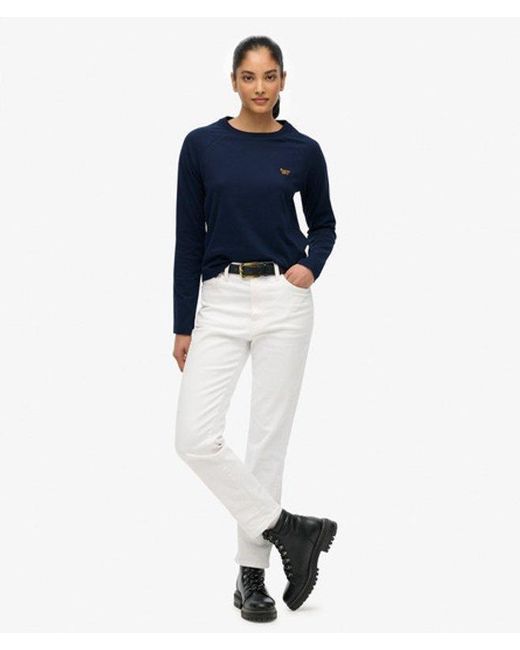 Superdry Blue & Co Essential Logo Long Sleeve Top