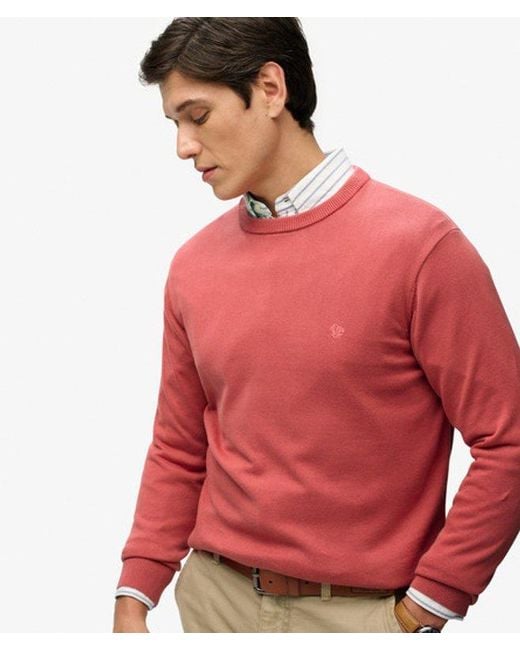 Superdry Red & Co Essentials Cotton Jumper for men