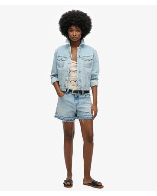 Superdry Blue Embellished Denim Jacket