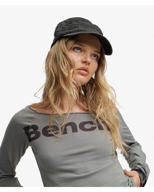 Superdry Gray Bench X & Co Bench Fitted Long Sleeve Layer Top