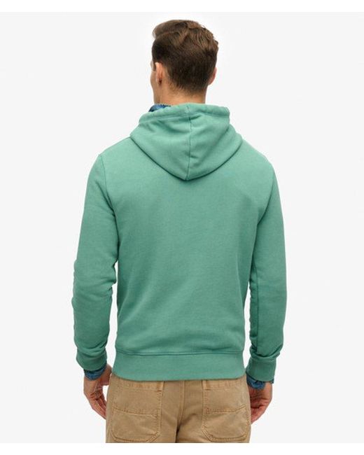 Superdry Green Lo-Fi Outdoor Mono Relaxed Hoodie for men
