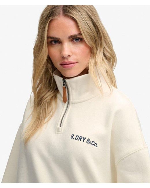 Superdry Natural & Co Heritage Nautical Half Zip Sweatshirt