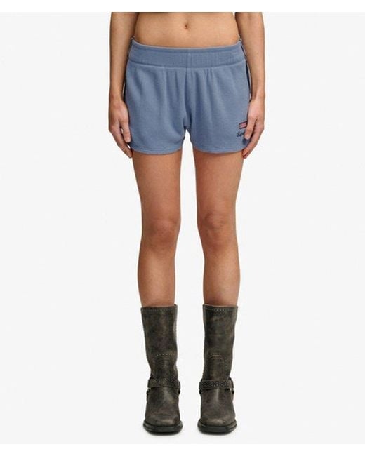 Superdry Blue & Co Athletic Essentials Waffle Retro Shorts