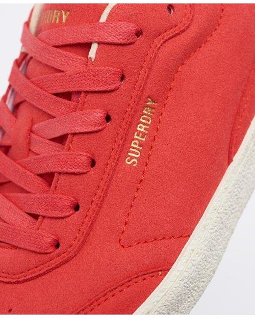 Superdry Red Vegan Retro Sleek Trainers