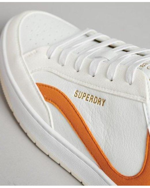 Superdry White Vegan Basket Low Top Trainers for men