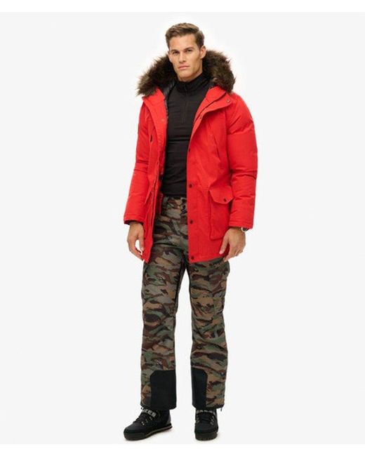 Superdry Red Everest Down Snow Parka Coat for men