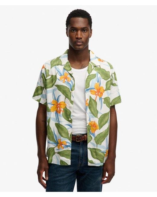 Superdry Green & Co Hawaiian Print Short Sleeve Shirt for men