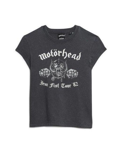 Superdry Blue Classic Motorhead Cap Sleeve T-shirt