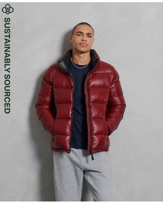 superdry red padded jacket