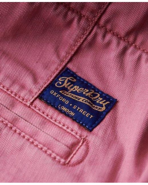 Superdry Pink Vintage International Shorts for men