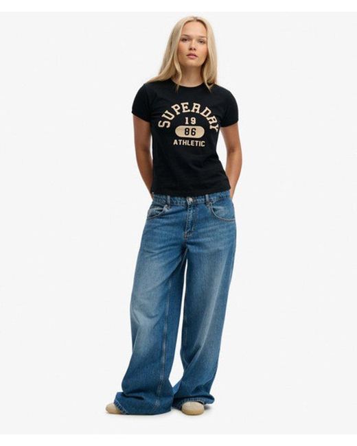 Superdry Black & Co Athletic Graphic Fitted T-shirt