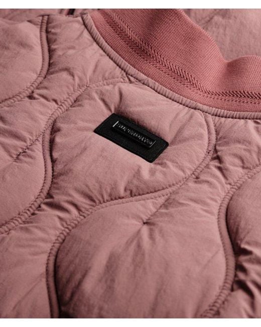 Superdry Red Short Onion Quilt Liner Jacket