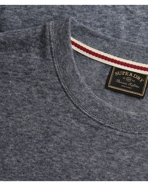 Superdry Blue & Co Essential Stacked Logo Embroidered T-shirt for men