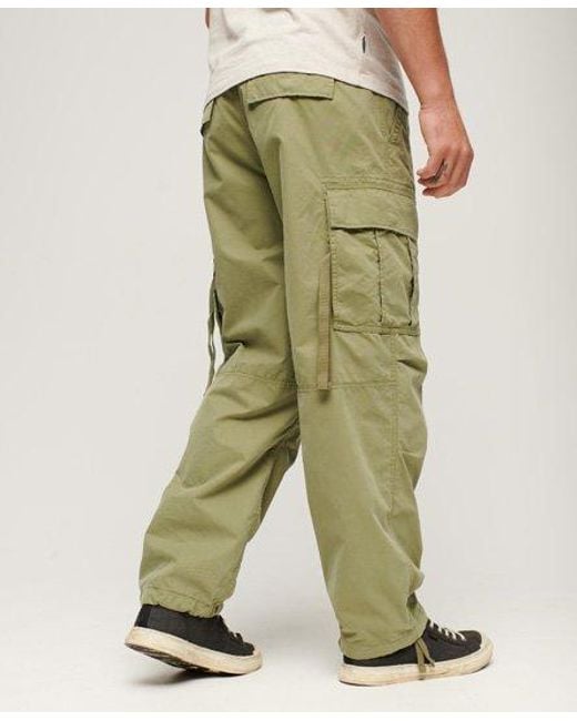 Superdry Green Organic Cotton Vintage Parachute Cargo Pants for men
