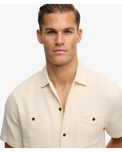 Superdry Natural & Co The Merchant Store - Textured Short Sleeve Shirt for men