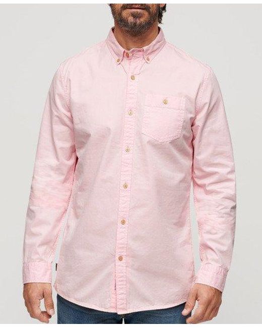 Superdry Pink The Merchant Store - Long Sleeved Shirt for men