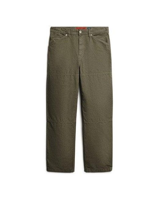 Superdry Green Vintage Carpenter Pants for men