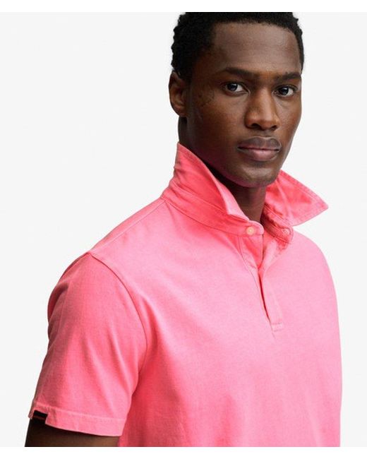 Superdry Pink & Co Essential Jersey Polo Shirt for men
