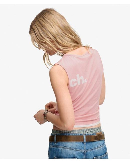 Superdry Red Bench X & Co Bench Fitted Layer Tank Vest