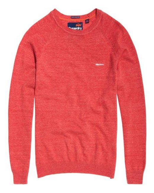 Superdry Red Label Cotton Crew Jumper Cannery Grit for men