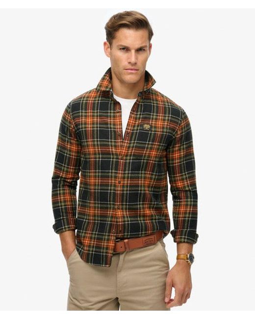 Superdry Orange & Co Long Sleeve Cotton Lumberjack Shirt for men