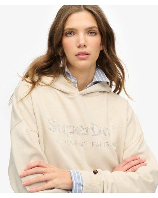 Superdry Natural Venue Metallic Relaxed Hoodie