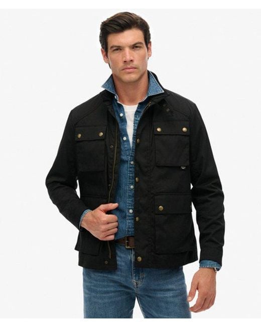 Superdry Black & Co The Merchant Store - Wax Racer Jacket for men