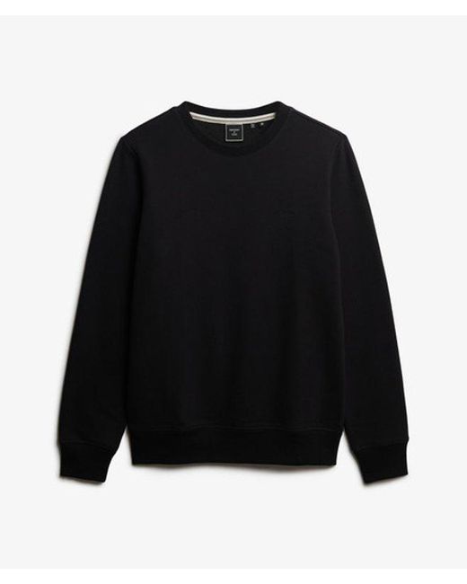 Superdry Black & Co Vintage Logo Embroidered Crew Sweatshirt for men