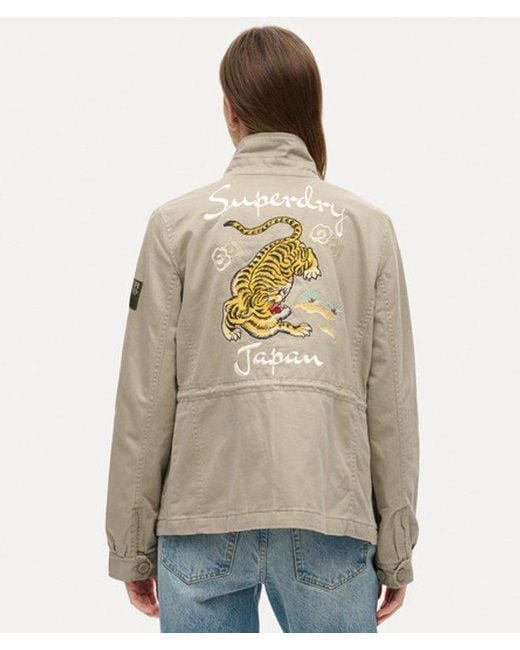 Superdry Natural & Co Embroidered M65 Military Jacket