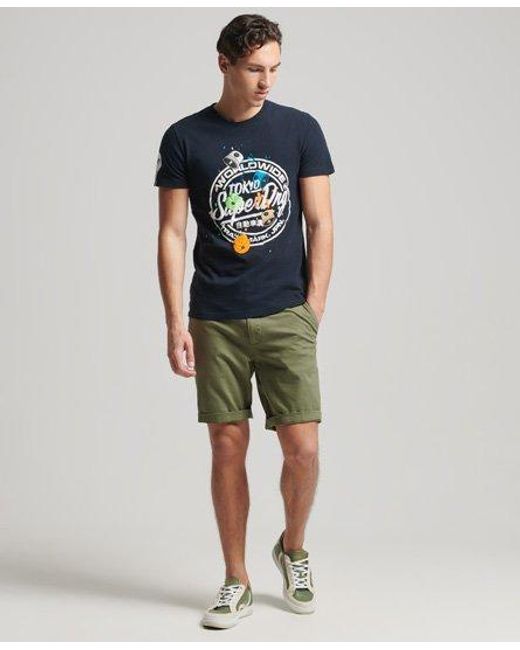 Superdry Blue Super 5 T-Shirt Eclipse for men