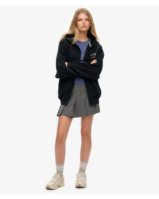 Superdry Blue & Co Athletic Essentials Oversized Zip Hoodie