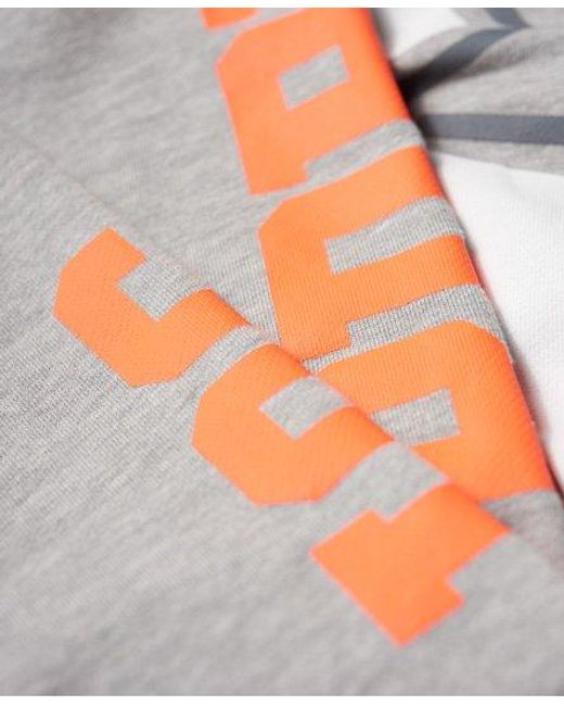 Superdry White Big Crew Neck Sweatshirt Marl