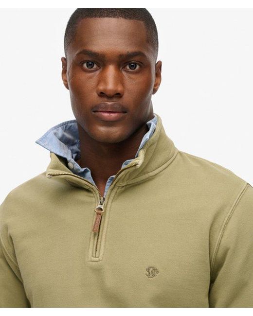 Superdry Green & Co Classic Essential Half Zip Sweatshirt for men