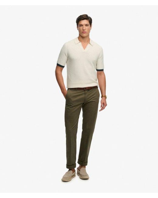 Superdry Natural & Co Johnny Collar Knitted Polo Shirt for men