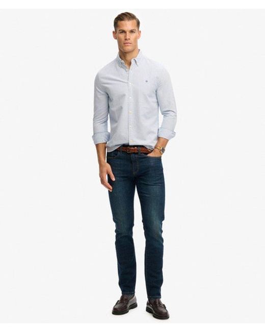 Superdry White & Co Preppy Oxford Long Sleeve Shirt for men
