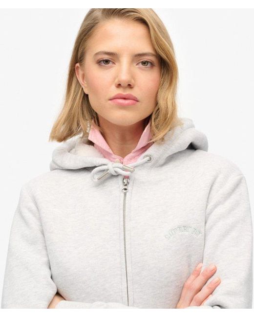 Superdry Gray & Co Borg Lined Zip Hoodie