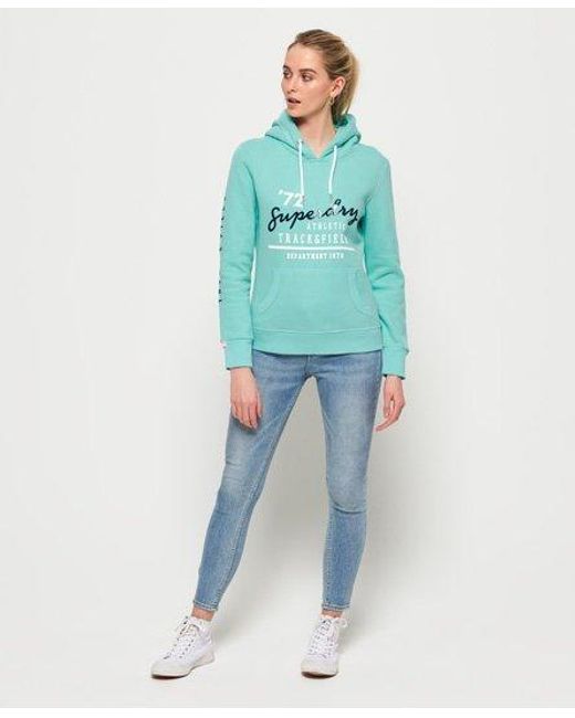 Superdry Green Track & Field Hoodie City Mint