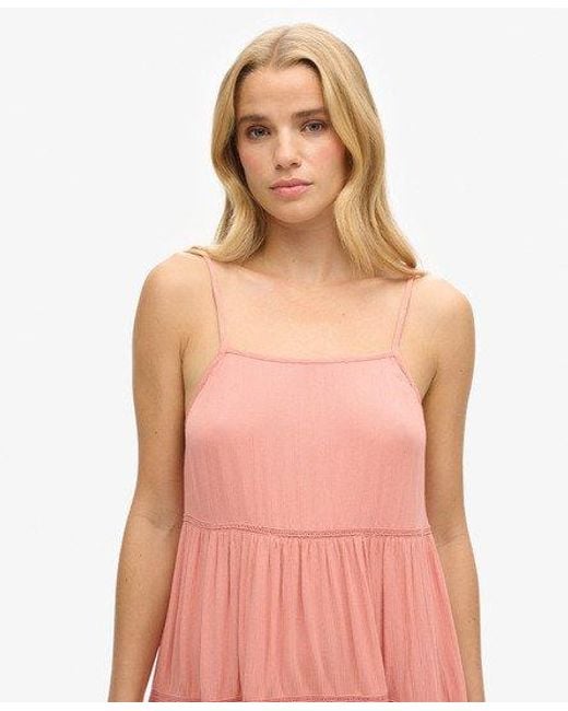 Superdry Pink Mini Beach Cami Dress