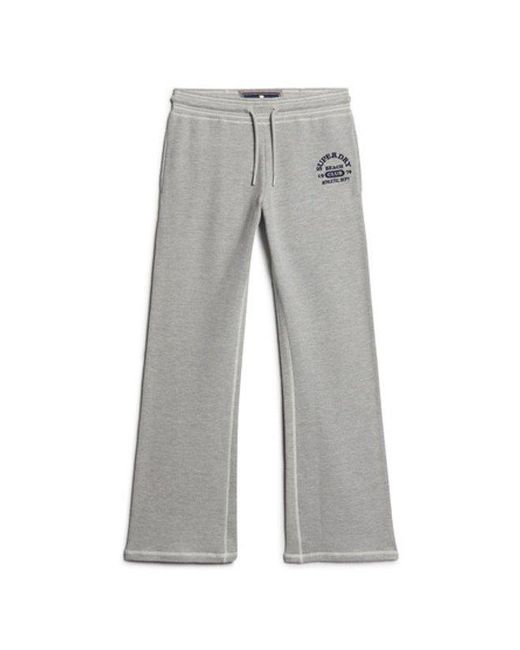 Superdry Gray & Co Ladies Slim Fit Embroidered Logo Athletic Essentials Low Rise Flare joggers