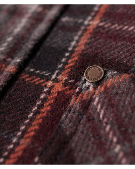 Superdry Brown & Co The Merchant Store - Quilted Overshirt for men
