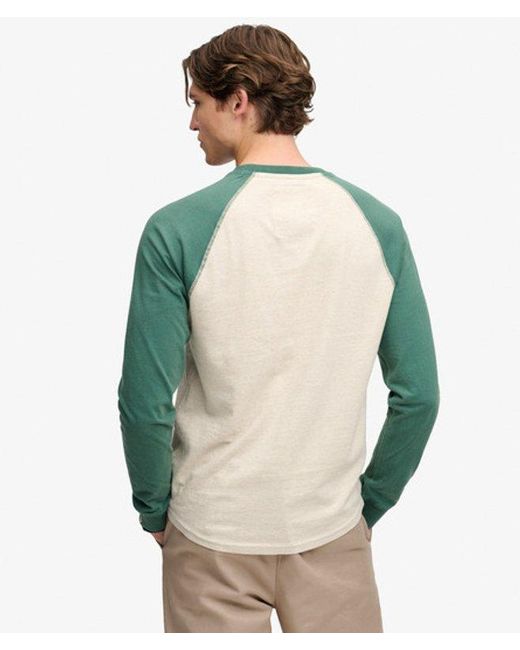 Superdry Green & Co Vintage Athletic Baseball Top for men