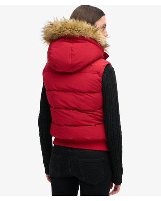 Superdry Red & Co Everest Faux Fur Gilet