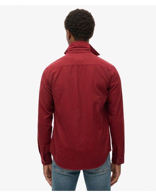 Superdry Red Trailsman Relaxed Fit Overshirt for men