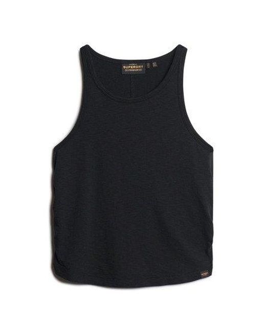 Superdry Black Ruched Tank Top