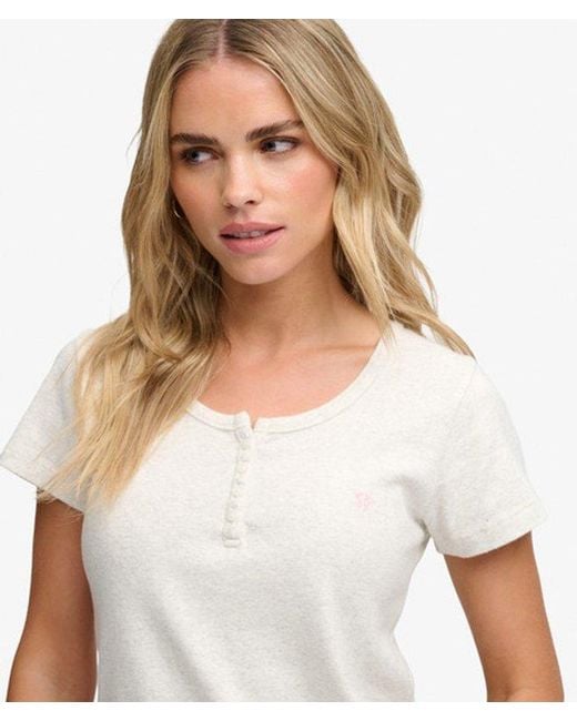 Superdry White & Co Athletic Essentials Button Down T-shirt