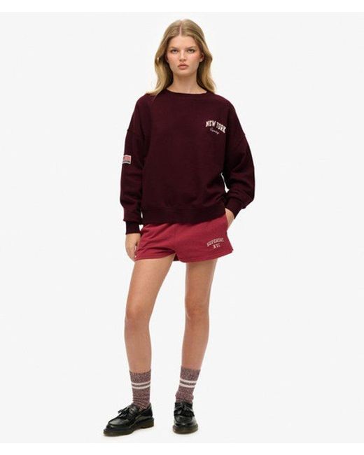 Superdry Red & Co Athletic Essentials Relaxed Crew Sweatshirt