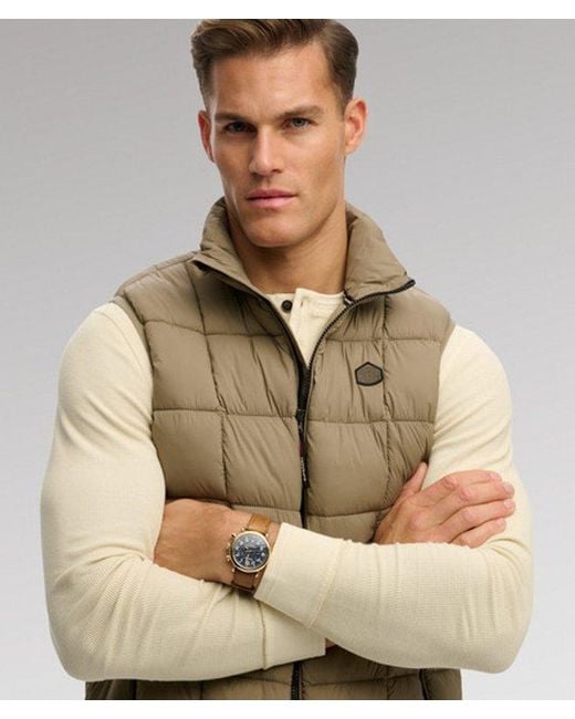 Superdry Green & Co Box Quilt Fuji Lite Gilet for men