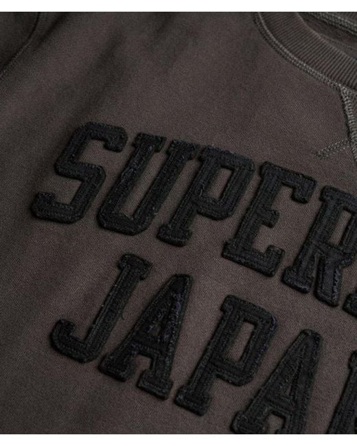 Superdry Gray & Co Vintage Athletic Tonal Crew Sweatshirt for men