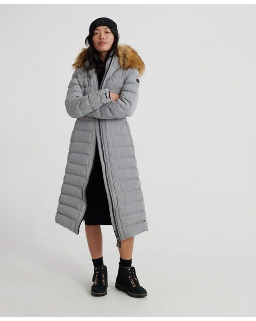 superdry new arctic long puffer coat