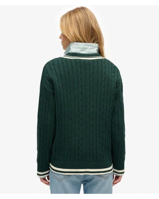 Superdry Green Cricket Club Jumper